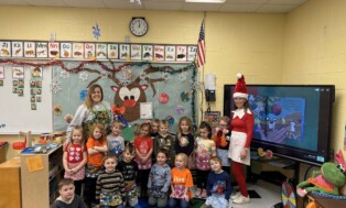East Forest PreK and Kindergarten Students Baking Cookies