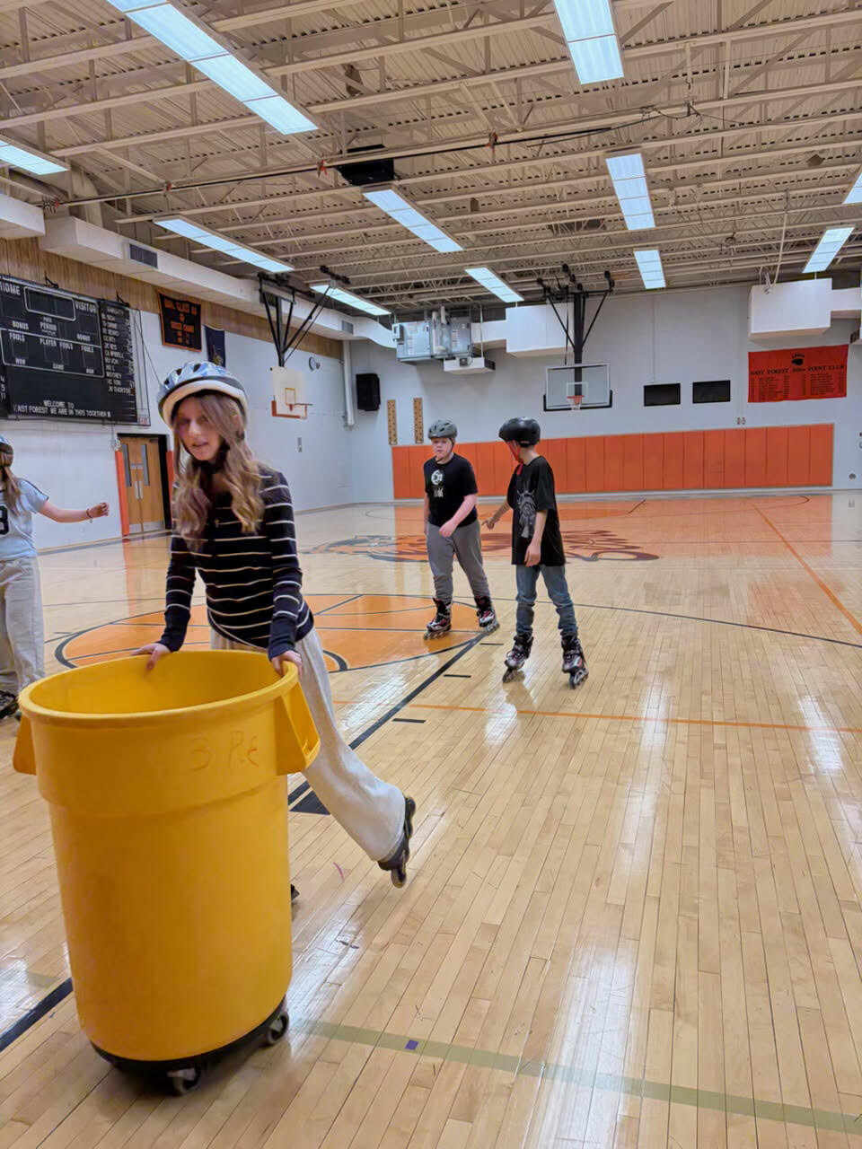 East Forest Students Learn to Rollerblade~