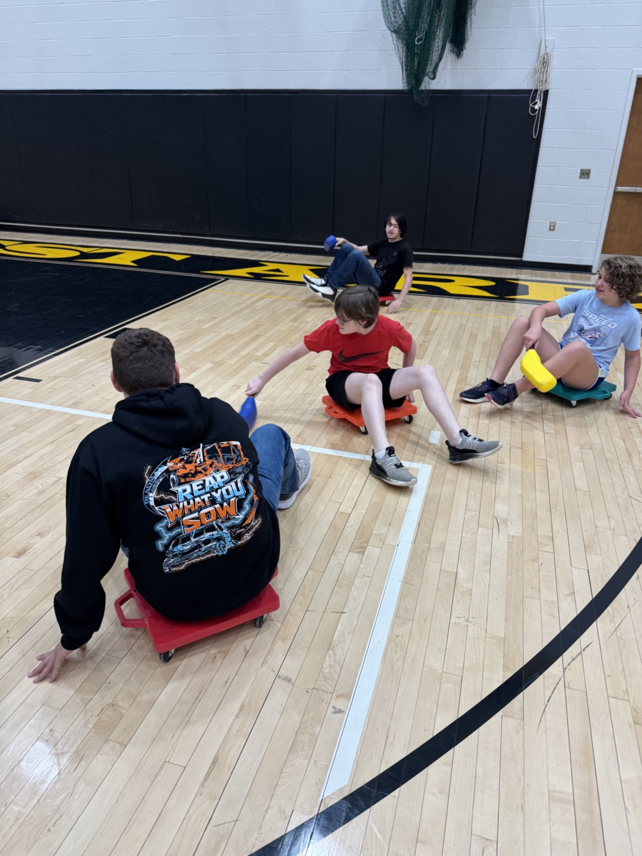 West Forest PE Classes Play Scooter Hockey~