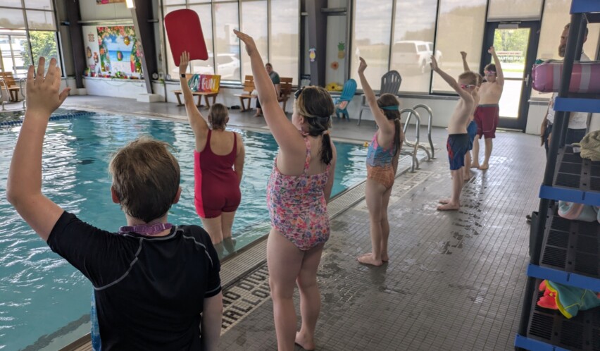 East Forest 3rd and 4th Grade Students Improve Swimming Skills~