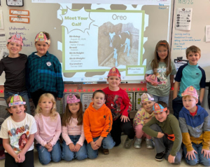 WF 2nd grade adopt a cow photo