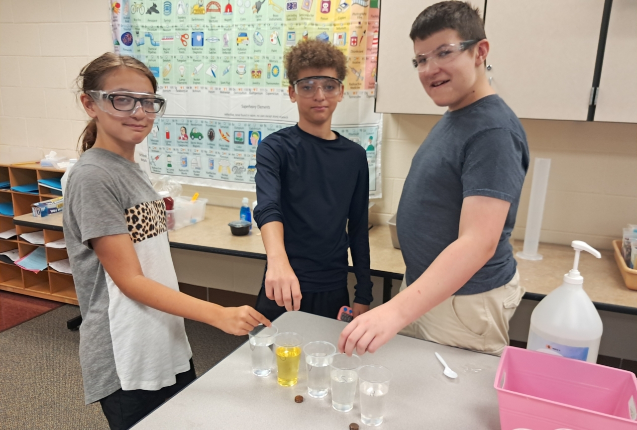 West Forest Seventh and Eighth Graders Practice Scientific Method~