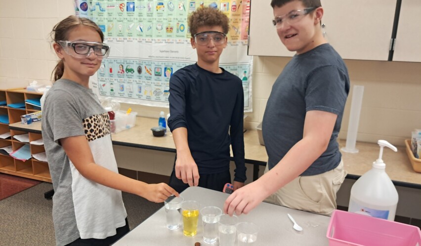 West Forest Seventh and Eighth Graders Practice Scientific Method~